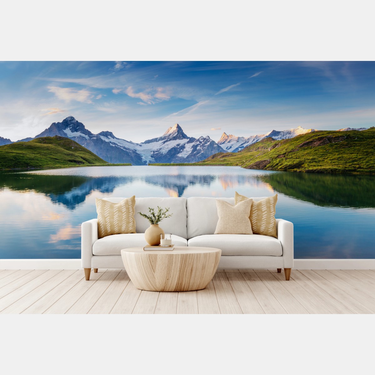 Fototapete majestätische Alpen-reflexion am Bachalpsee – Wallnifity®