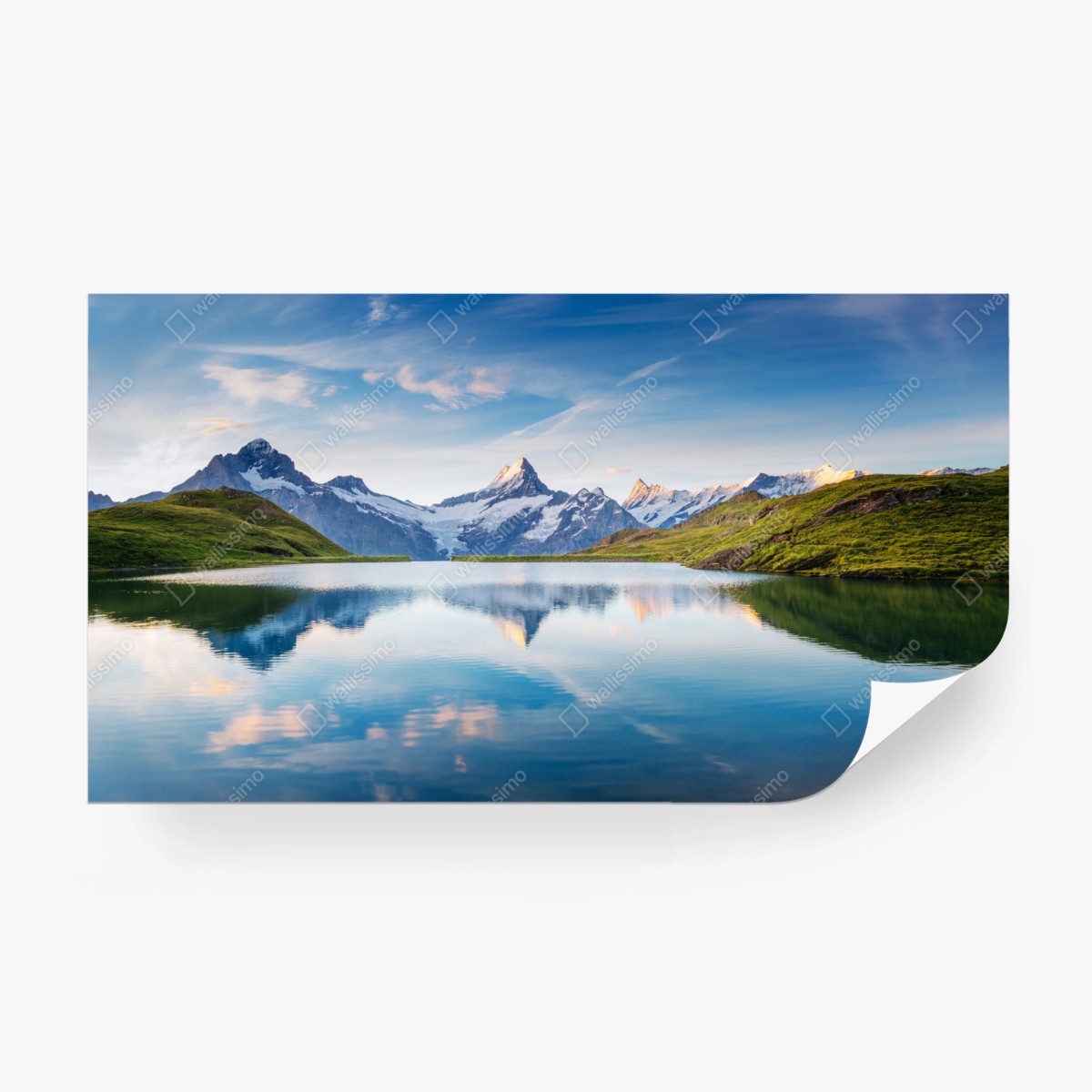 Fototapete majestätische Alpen-reflexion am Bachalpsee – Wallnifity®