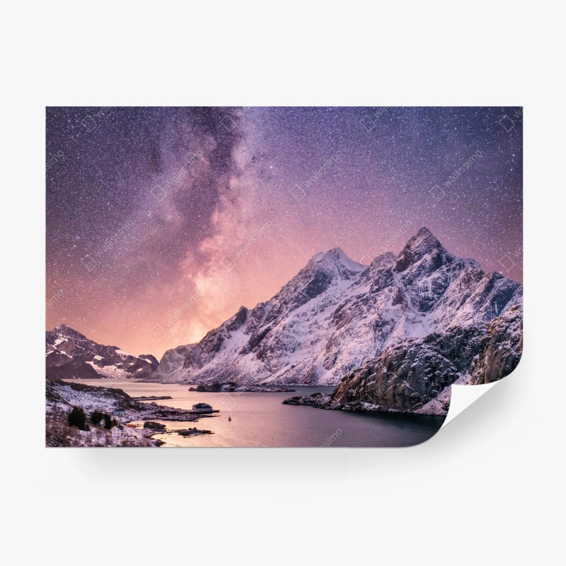 Fototapete goldene lilien botanisches muster – Wallnifity®