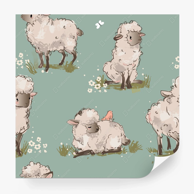 Fototapete monstera blätter in aquarell – Wallnifity®