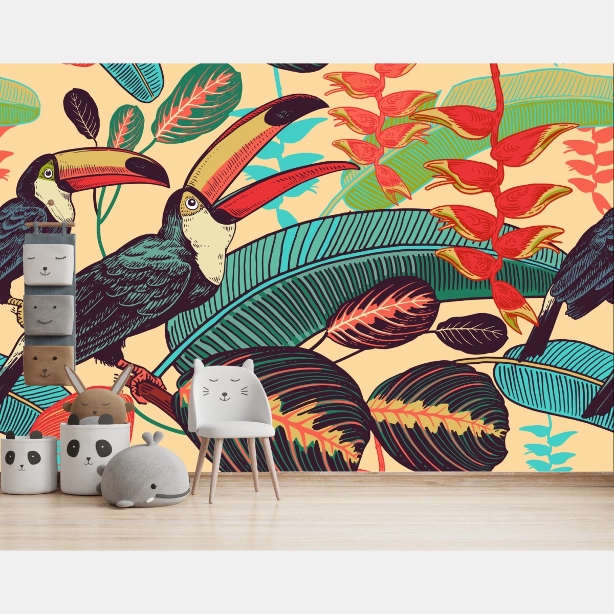 Fototapete tropisches tukanparadies – Wallnifity®