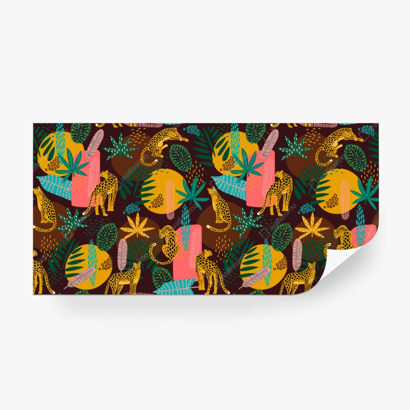 Fototapete türkis abstrakte ölstruktur – Wallnifity®