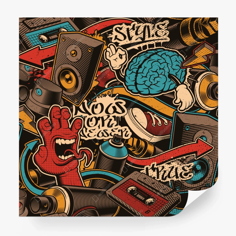 Fototapete pastell dschungel tier muster – Wallnifity®