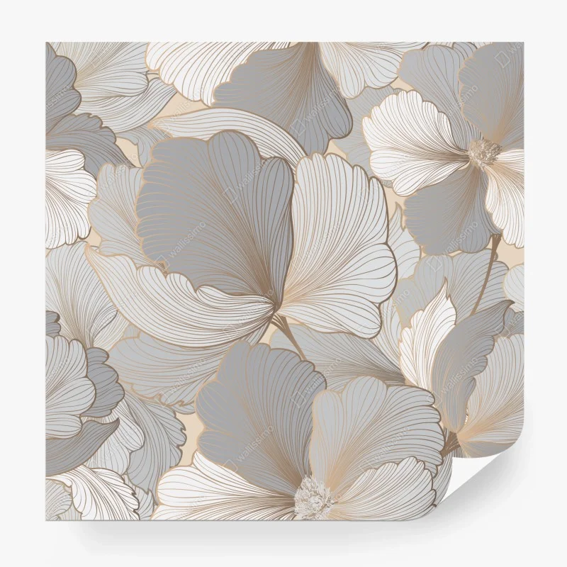 Fototapete zartes pastell blumenmuster