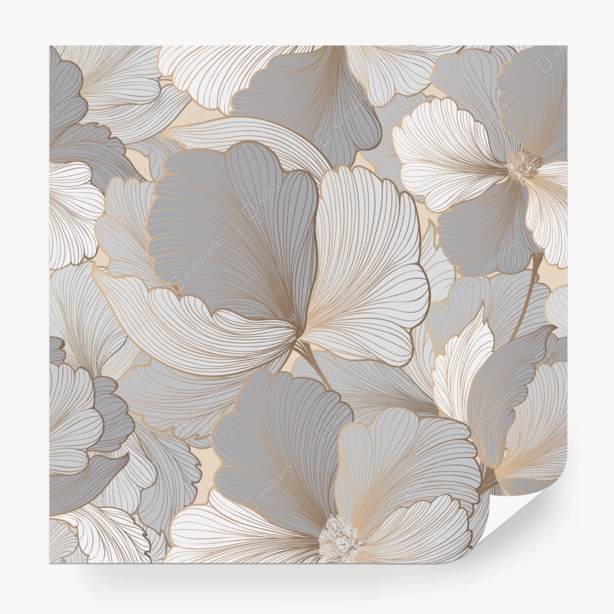 Fototapete zartes pastell blumenmuster – Wallnifity®