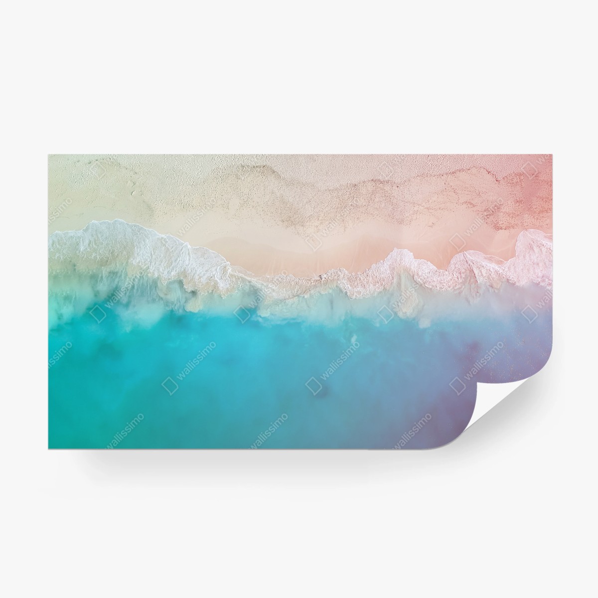 Fototapete pastell türkis strand aus der luft – Wallnifity®