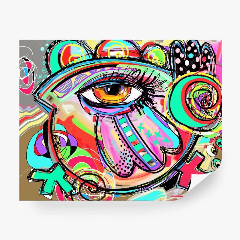 Fototapete sonnige panoramasicht einer küstenstadt – Wallnifity®