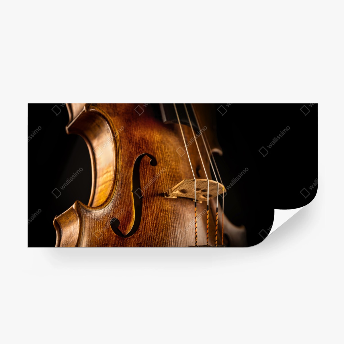 Fototapete nahaufnahme warmer holzgeige – Wallnifity®