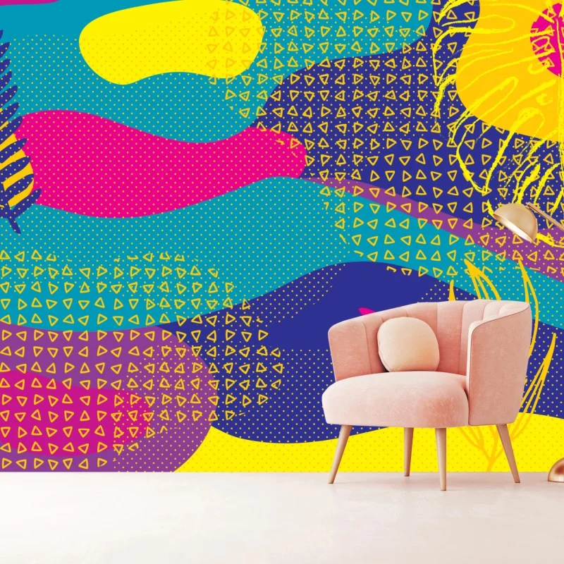 Fototapete lebhaftes abstraktes tropenmuster – Wallnifity®