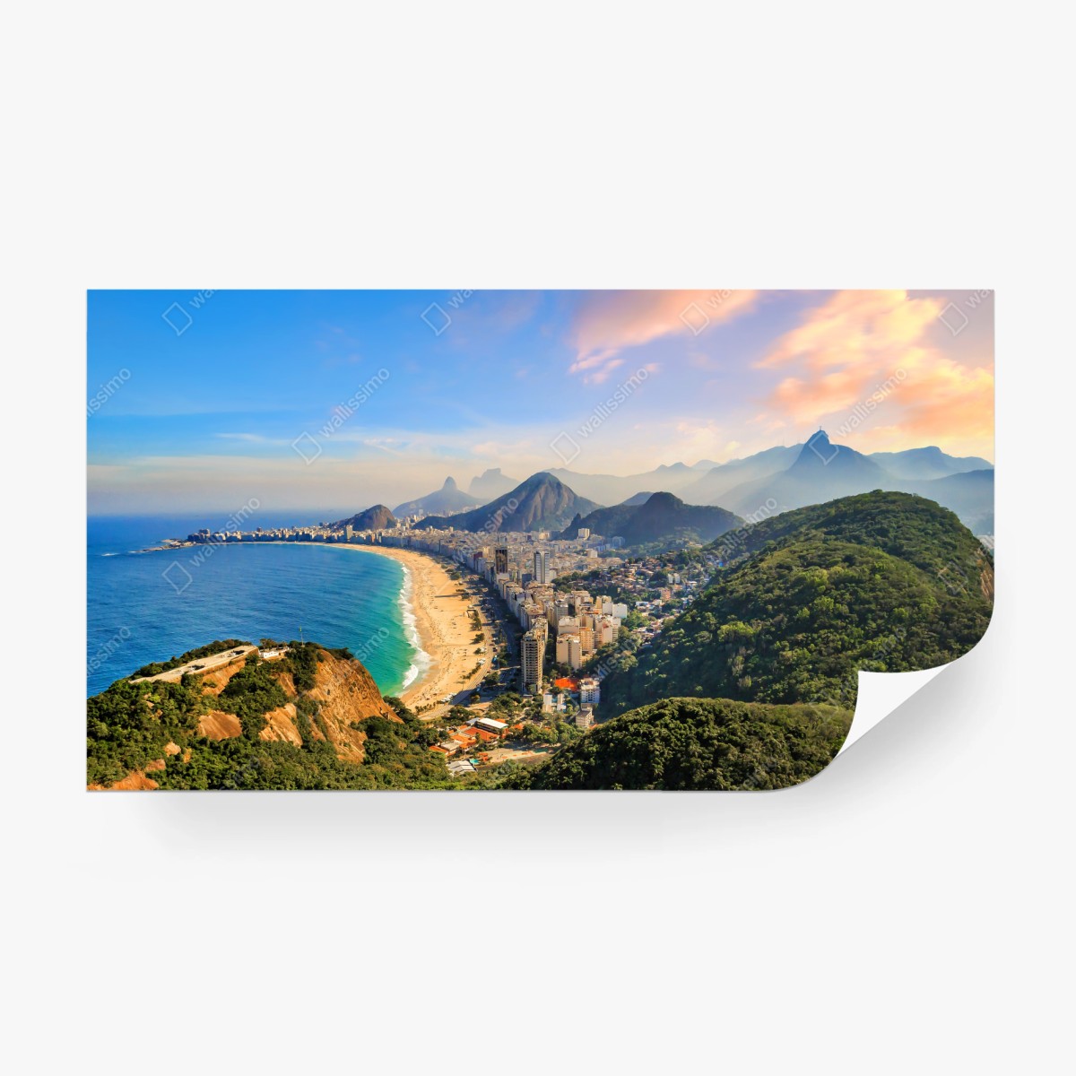 Fototapete Copacabana und Ipanema luftaufnahme panorama – Wallnifity®