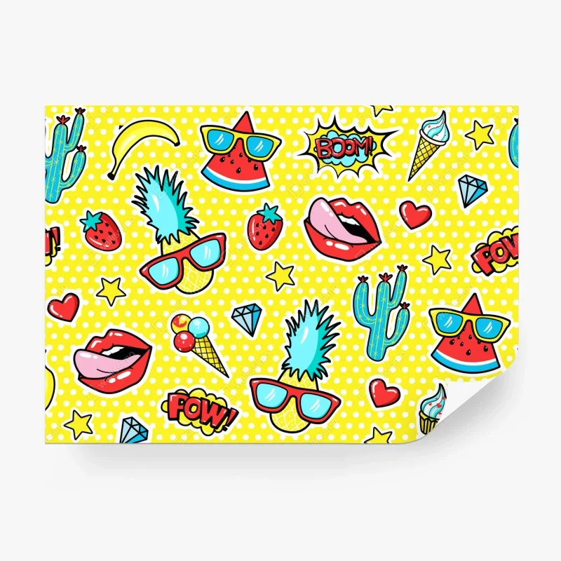 Fototapete cooking time retro küchendekor – Wallnifity®