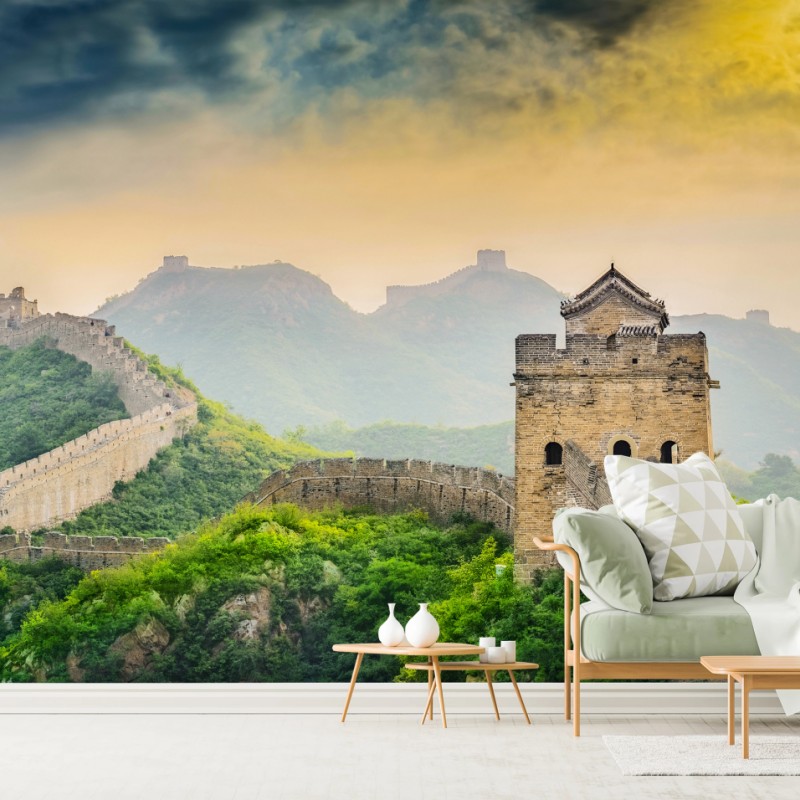 Fototapete sonnenaufgang über der Chinesischen Mauer – Wallnifity®