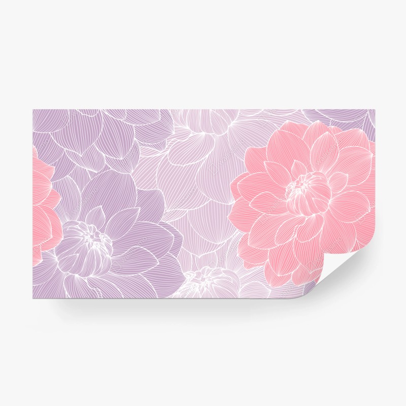 Fototapete zartes pastell blumenmuster