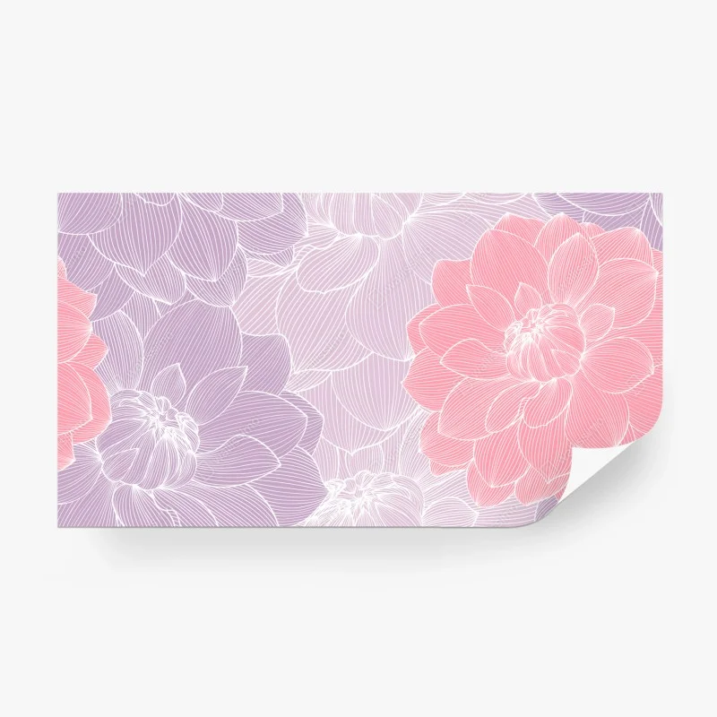 Fototapete zartes pastell blumenmuster