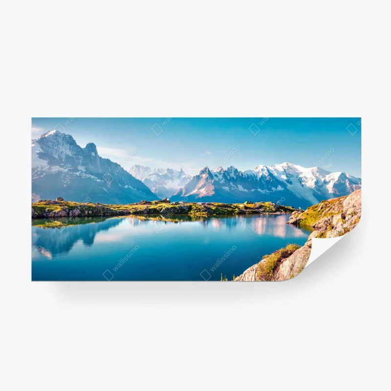Fototapete Lac Blanc mit Blick auf Mont Blanc