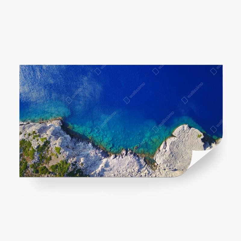 Fototapete goldenes blatt line art muster – Wallnifity®