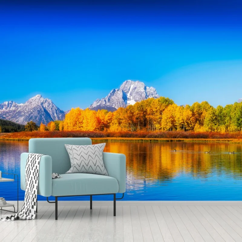 Fototapete herbstliche berge und seenlandschaft