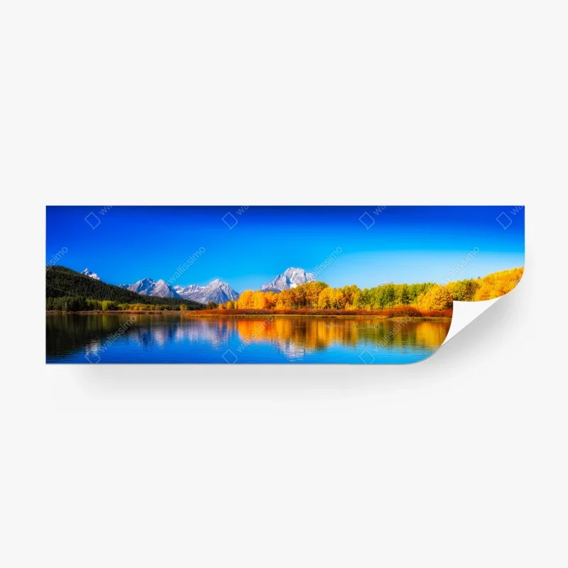 Fototapete herbstliche berge und seenlandschaft