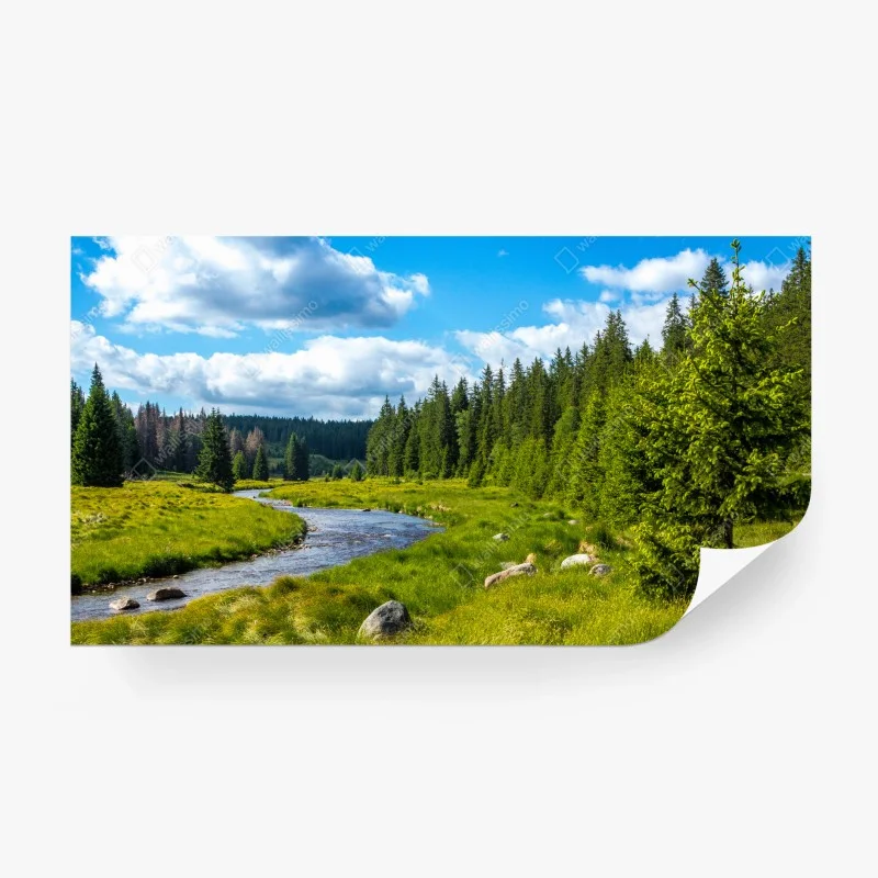 Fototapete ruhige flusslandschaft