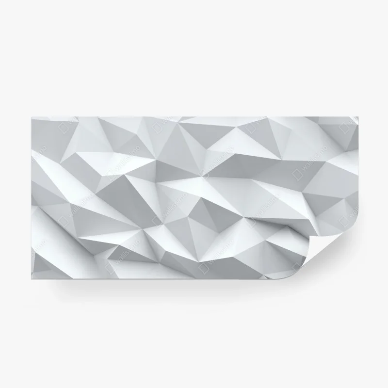 Fototapete weißes dreidimensionales low-poly geometrisches muster