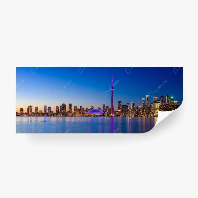 Fototapete Toronto skyline bei dämmerung