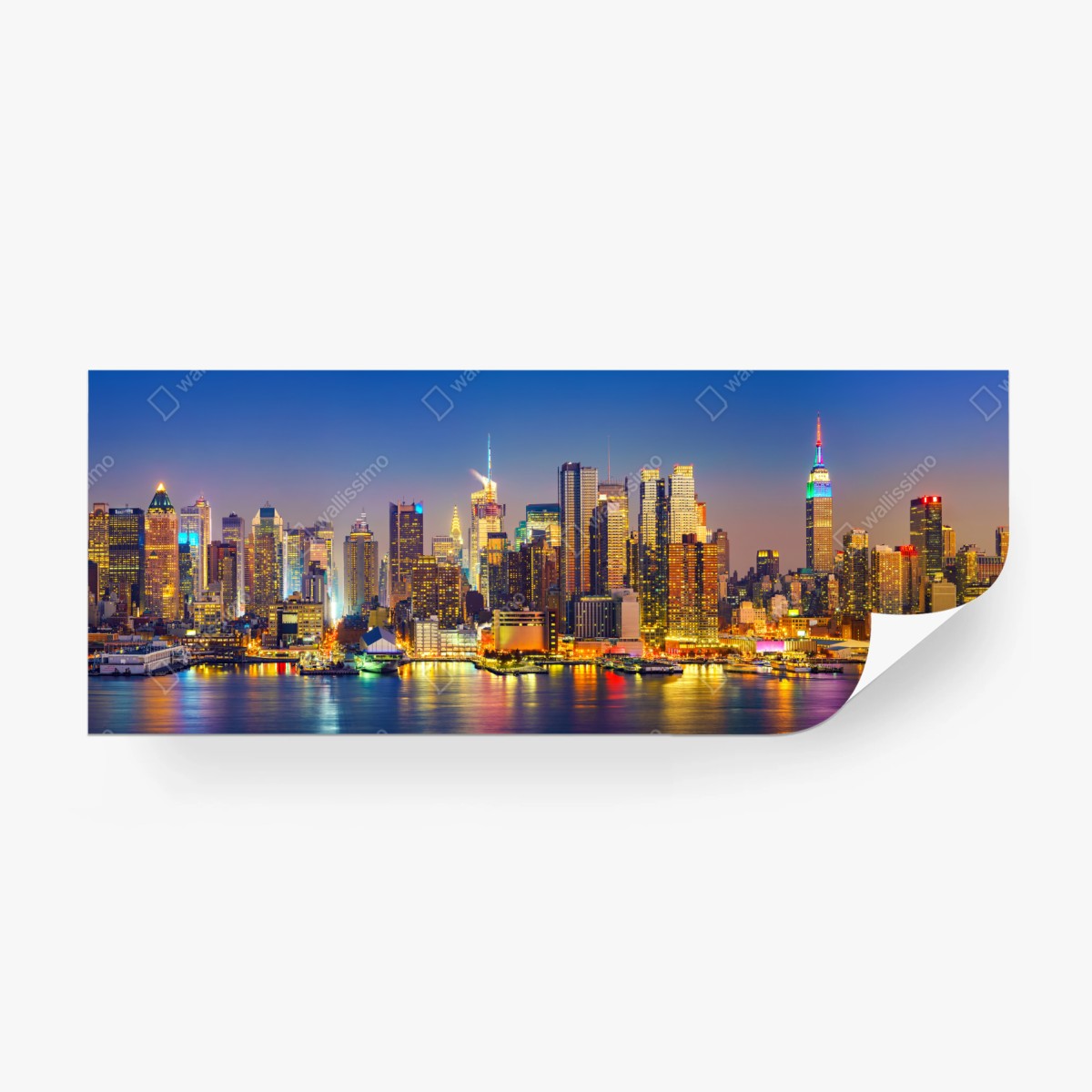 Fototapete Manhattan skyline bei dämmerung – Wallnifity®