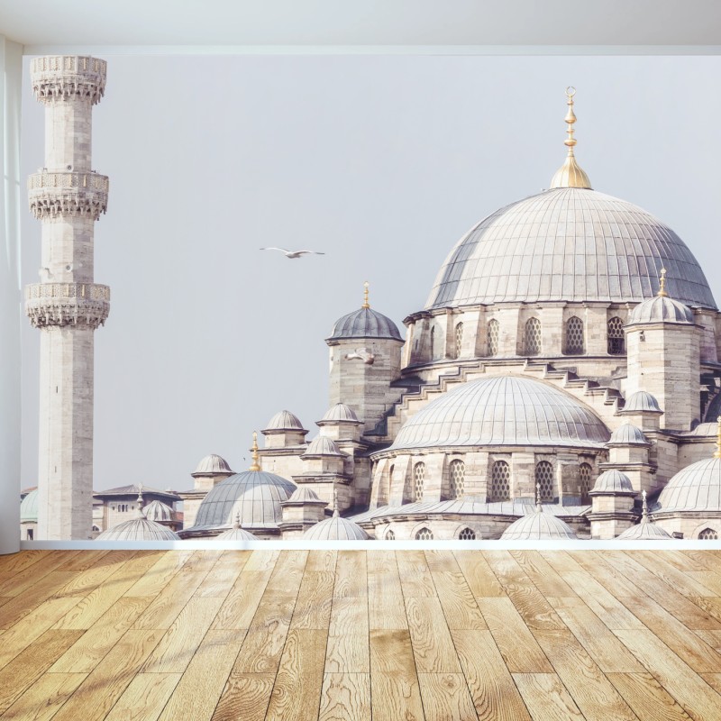 Fototapete Istanbul moschee kupeln im sanften licht – Wallnifity®