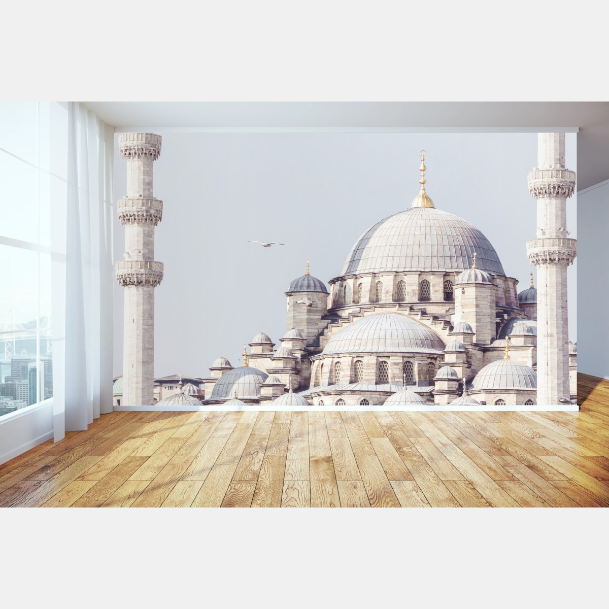 Fototapete Istanbul moschee kupeln im sanften licht – Wallnifity®