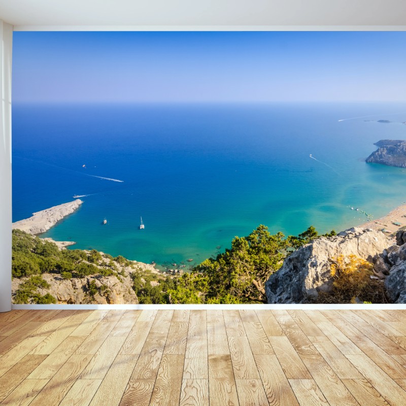 Fototapete sonnige türkisbucht panorama – Wallnifity®