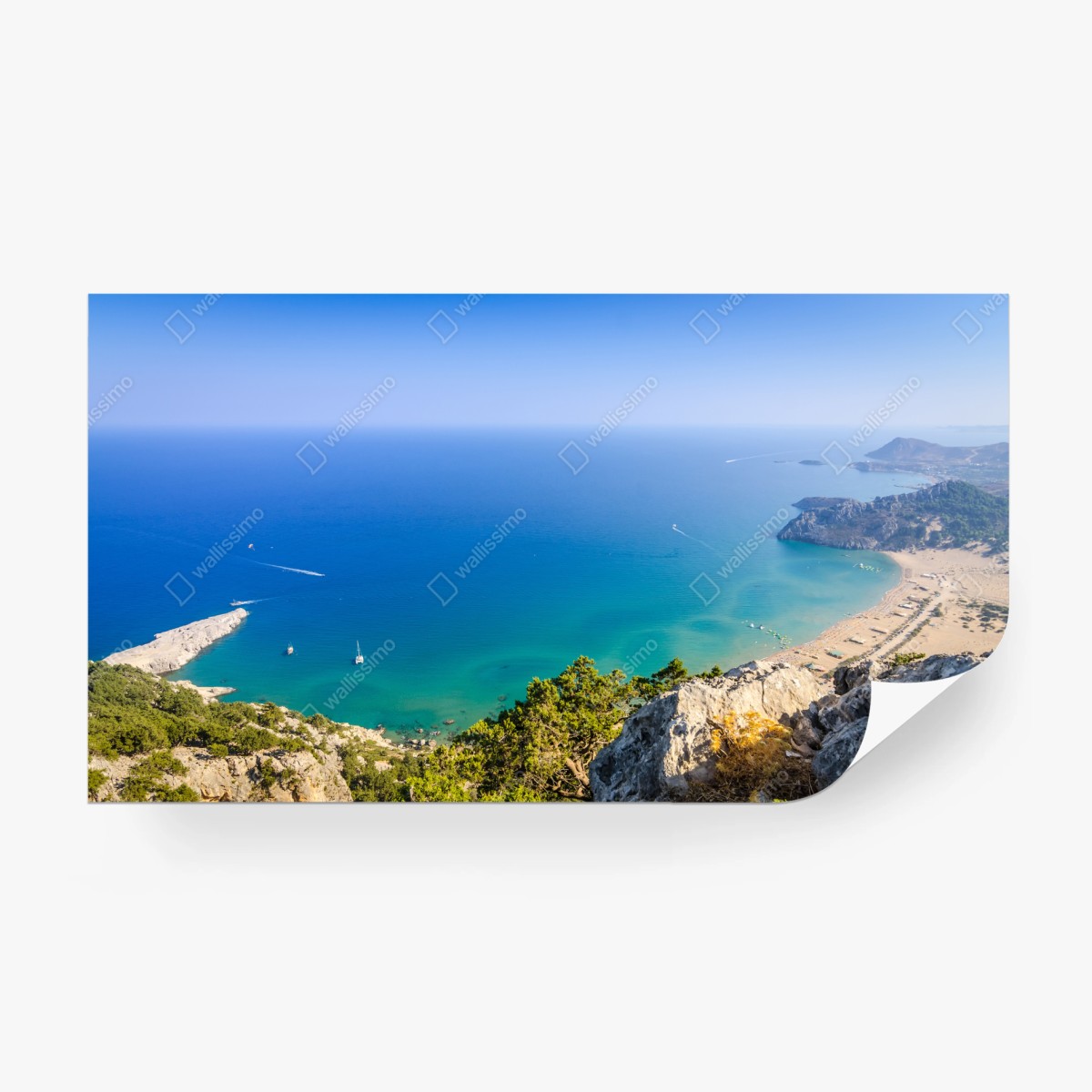 Fototapete sonnige türkisbucht panorama – Wallnifity®