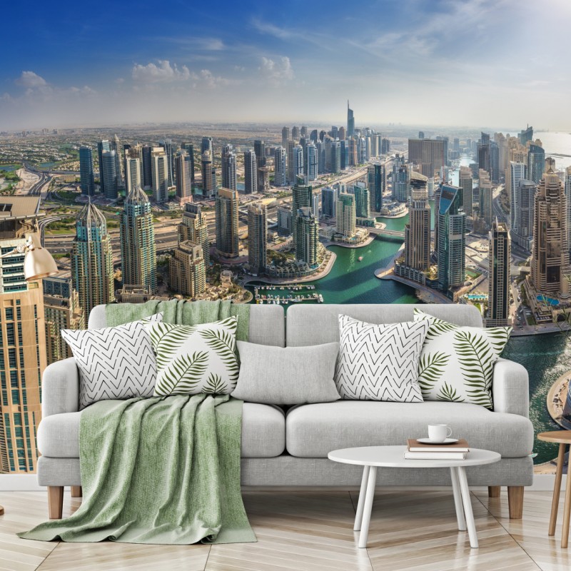 Fototapete Dubai Marina panorama skyline – Wallnifity®
