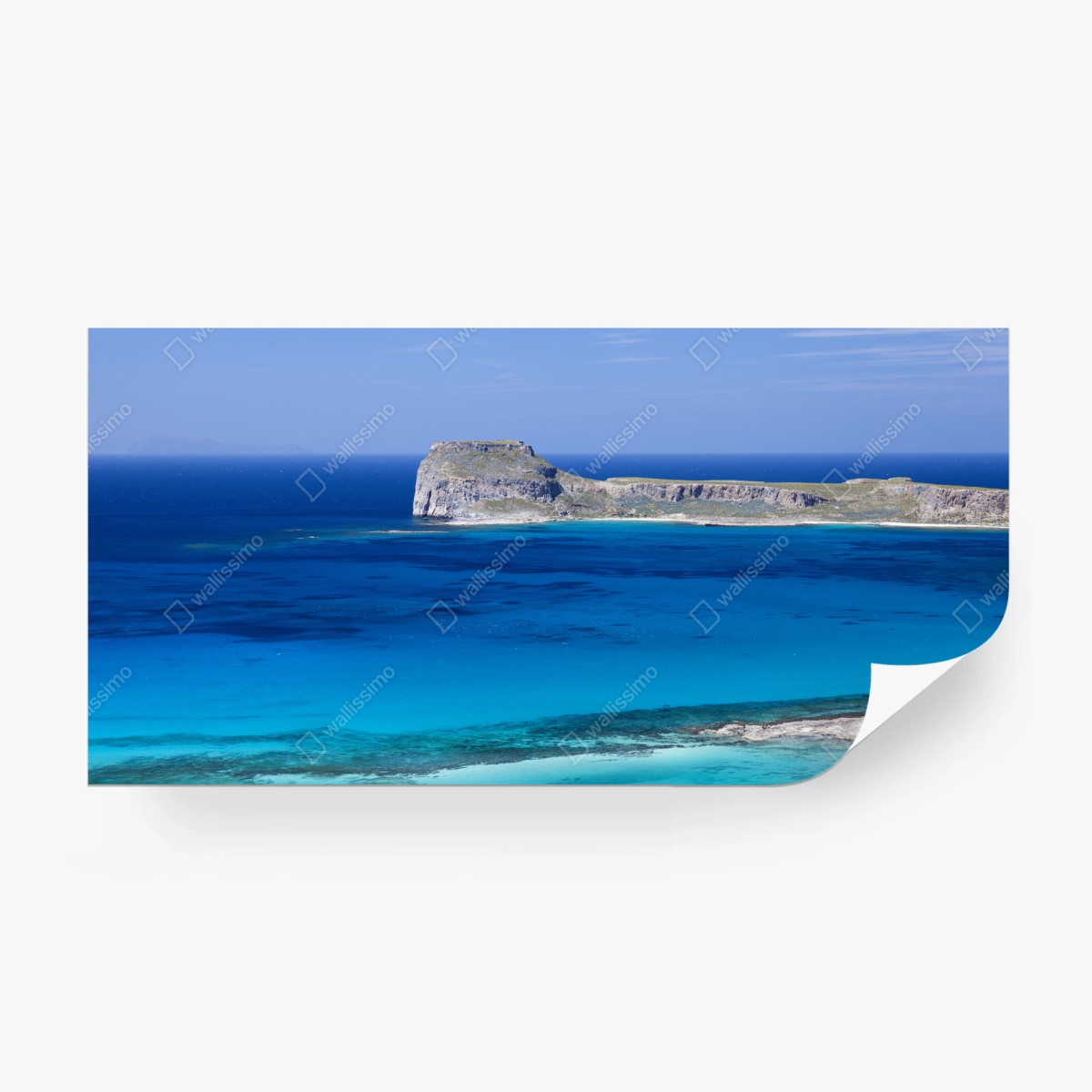 Fototapete ruhige insellandschaft mit türkisblauem meer – Wallnifity®