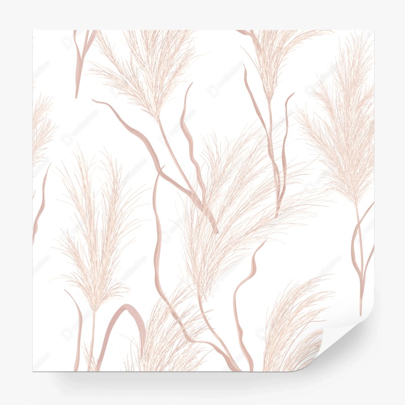 Fototapete zartes korallenfarbenes blumenmuster – Wallnifity®