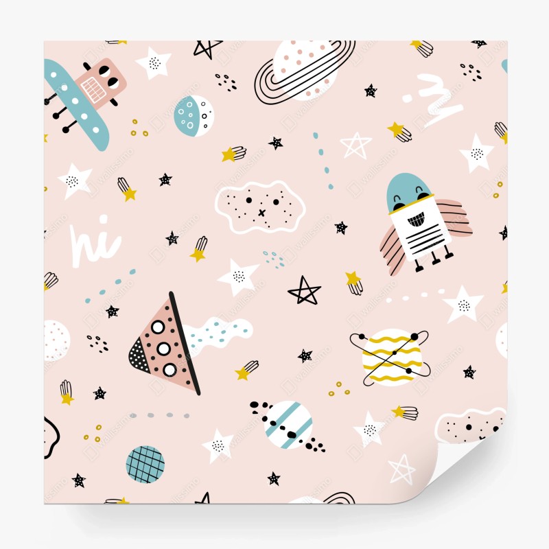 Fototapete Santorini blaue kuppeln meerblick – Wallnifity®