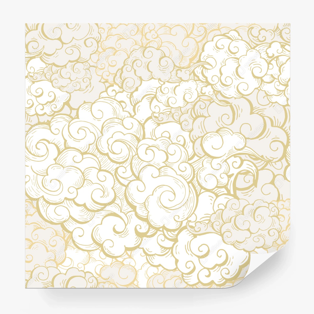 Fototapete goldenes ornamentales wolkenmuster – Wallnifity®