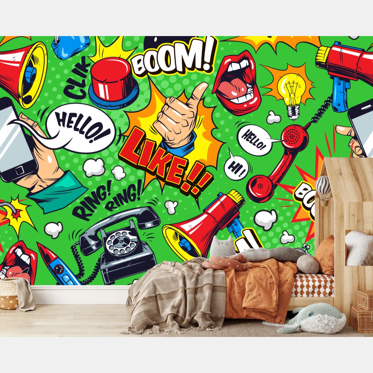 Fototapete comic pop-art explosionsmuster – Wallnifity®