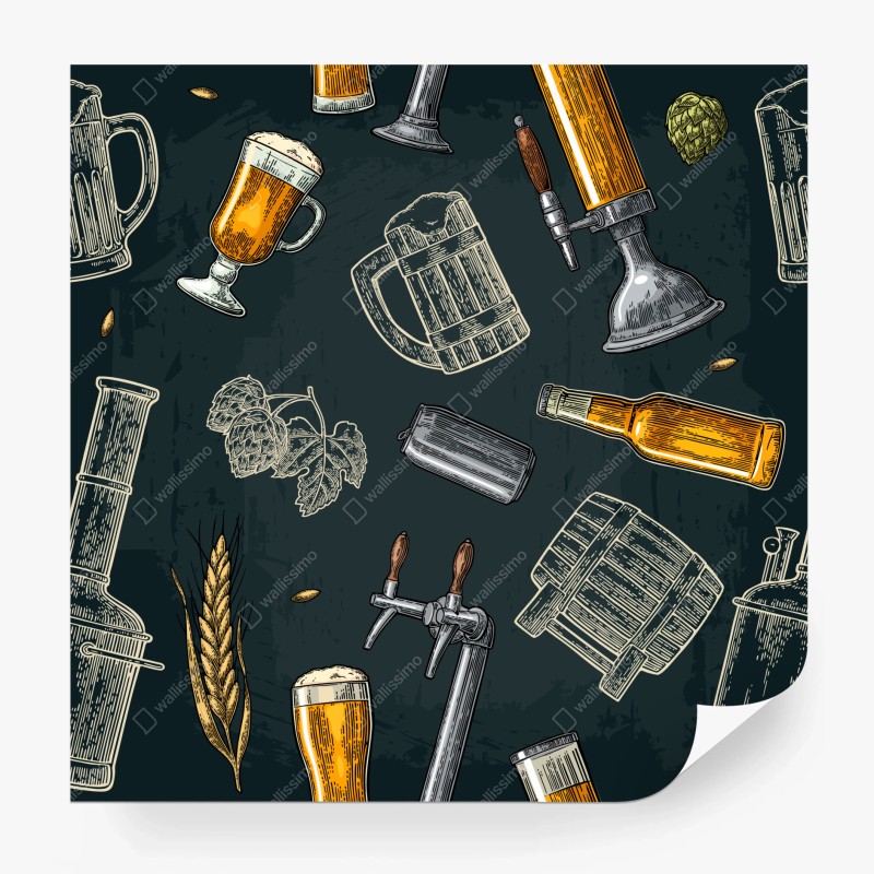 Fototapete goldene sonne über minimalistischen bergen – Wallnifity®