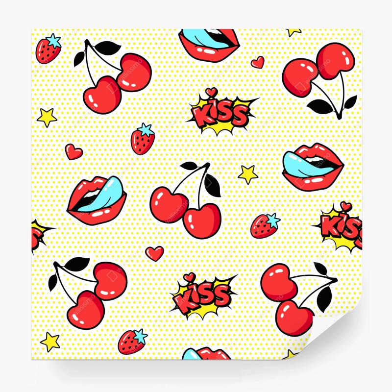 Fototapete klassisches schwarzweißes blumenmuster – Wallnifity®