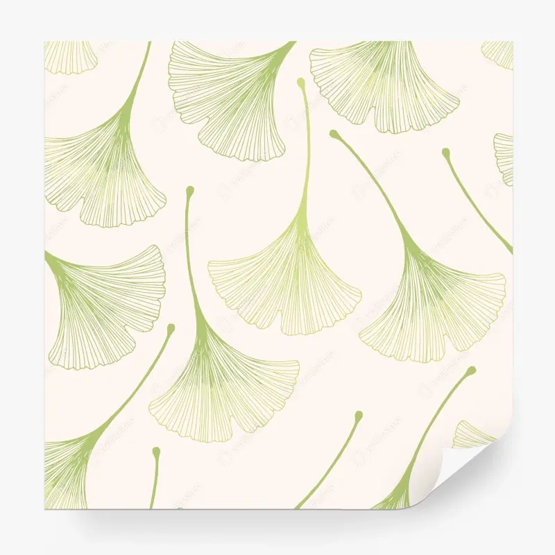 Fototapete zartes ginkgoblattmuster