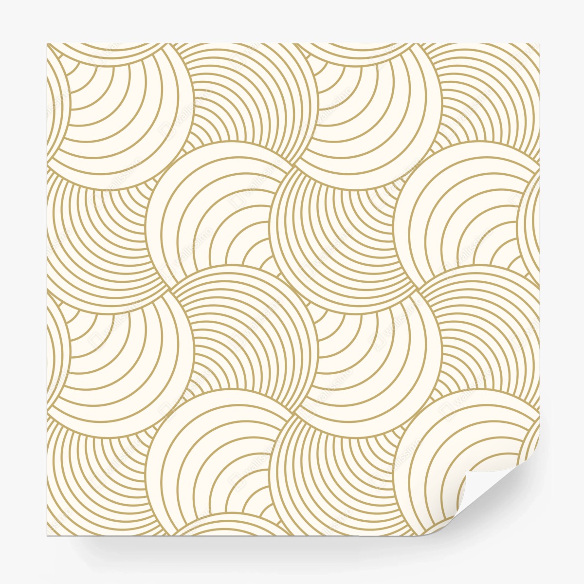 Fototapete goldenes art deco kreismuster – Wallnifity®