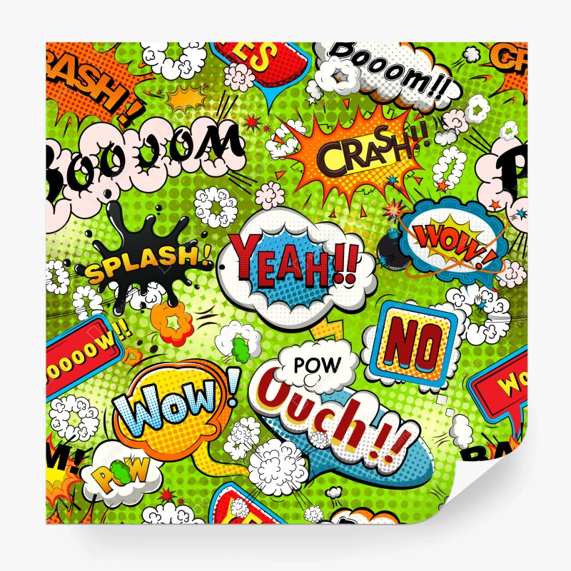 Fototapete türkis-goldenes botanisches blättermuster – Wallnifity®