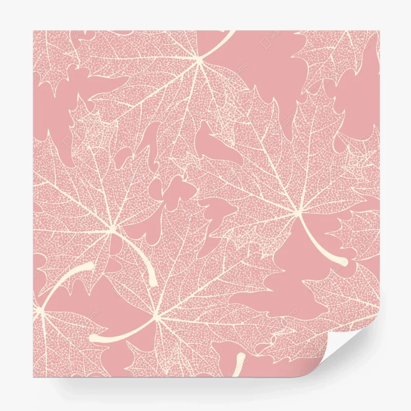 Fototapete zartes rosa blattmuster