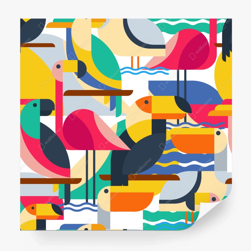 Fototapete moosiger waldbach panorama – Wallnifity®