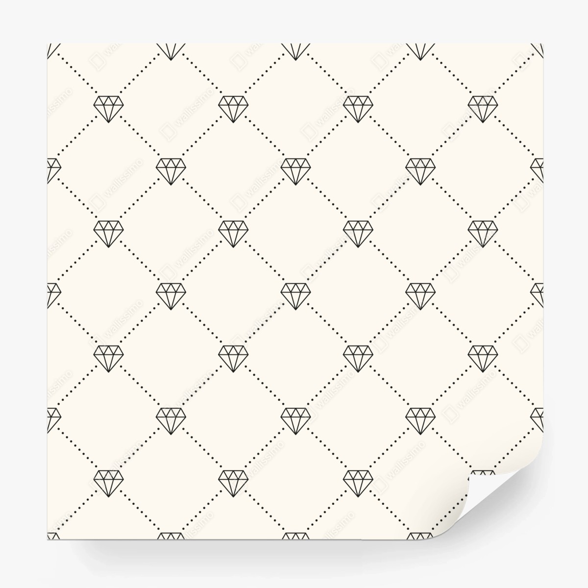 Fototapete diamentgittermuster auf beigem hintergrund – Wallnifity®