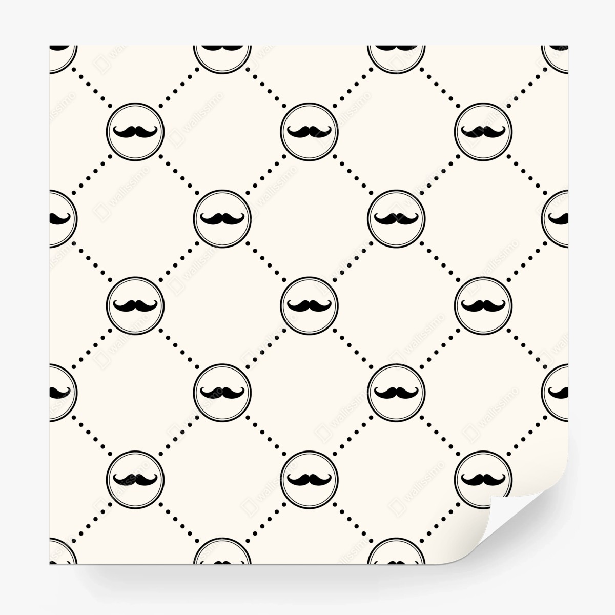 Fototapete verspieltes schnurrbartmuster – Wallnifity®