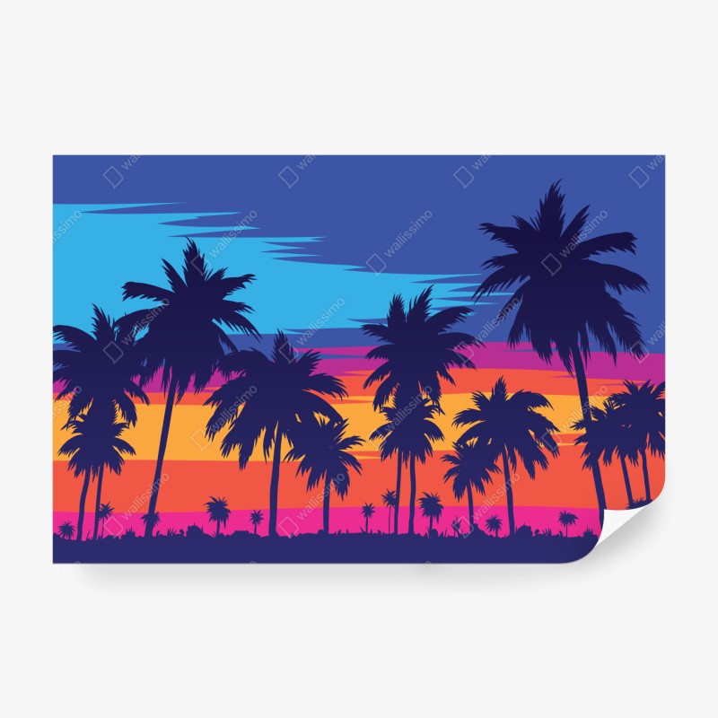 Fototapete Chicago luftaufnahme skyline in türkis vintage-tönen – Wallnifity®