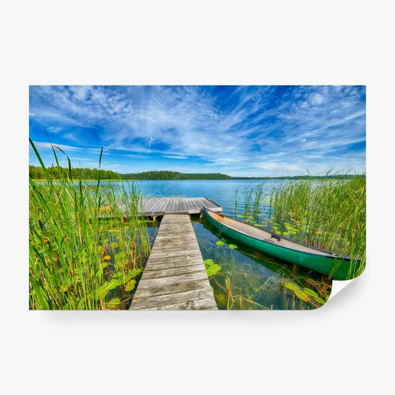 Fototapete ruhiger sommersee in Masuren