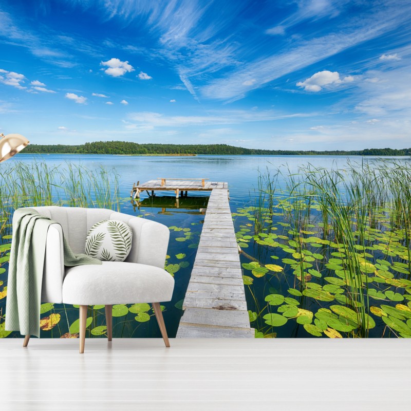 Fototapete steg in Masuren im sommer – Wallnifity®