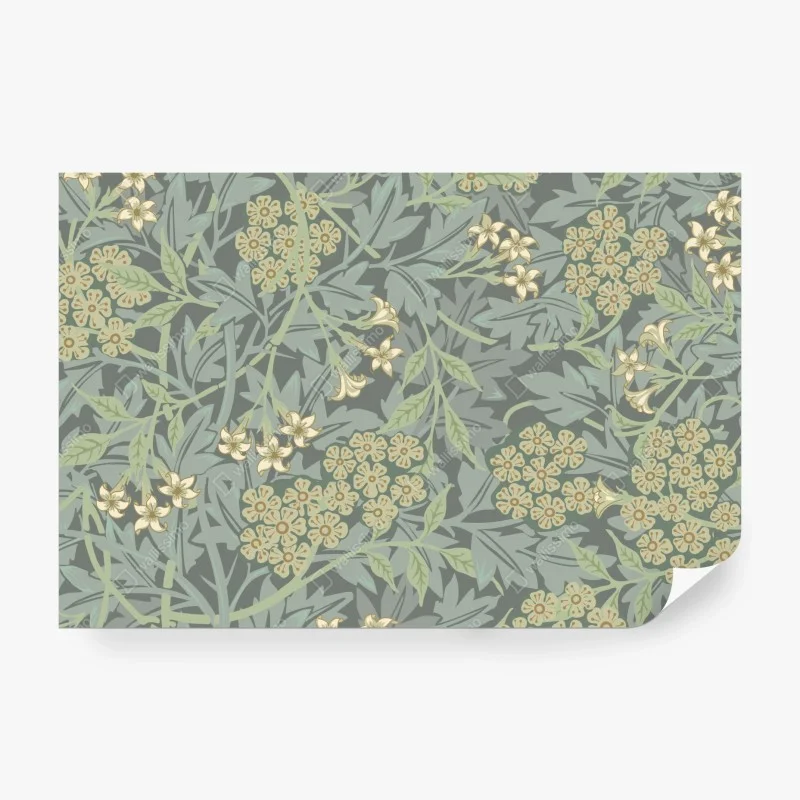 Fototapete vintage botanisches blumenmuster