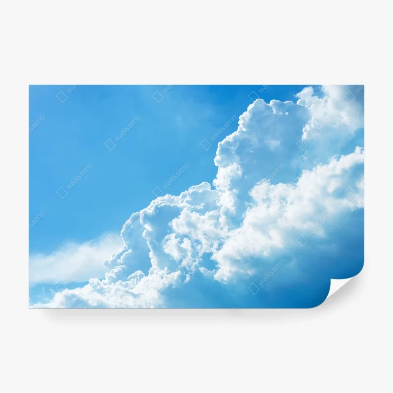 Fototapete sanfter blauer himmel mit fluffigen wolken